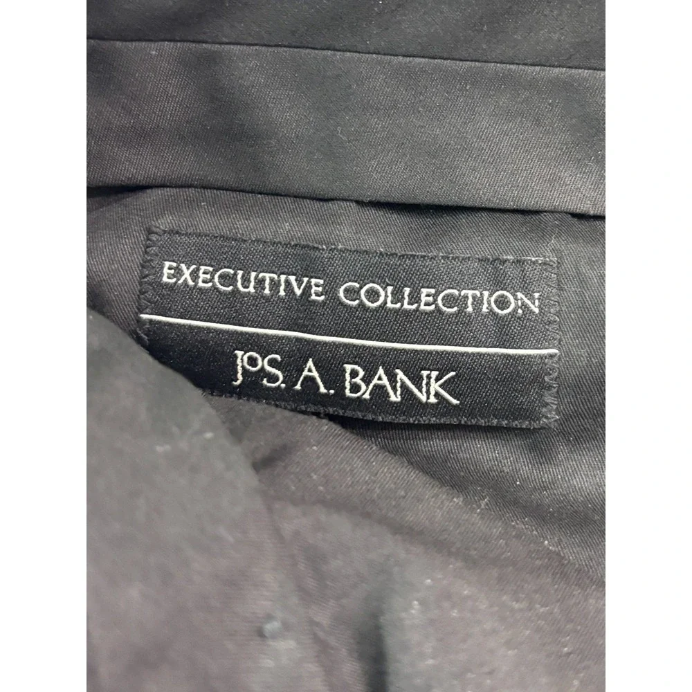 Jos A Bank 38x32‎ Black White Houndstooth Suit Pants 100% Wool Pleated Trousers